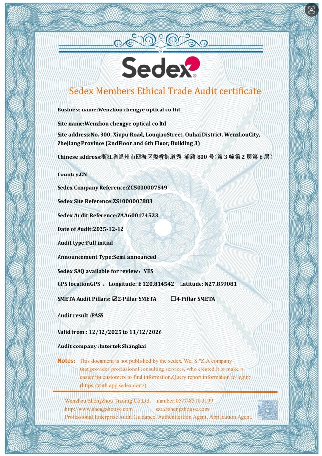 SEDEX Certificate
